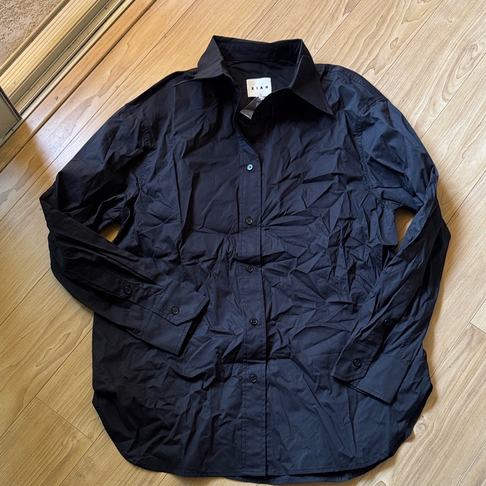 ZIAH OVERSIZED COTTON BUTTON UP